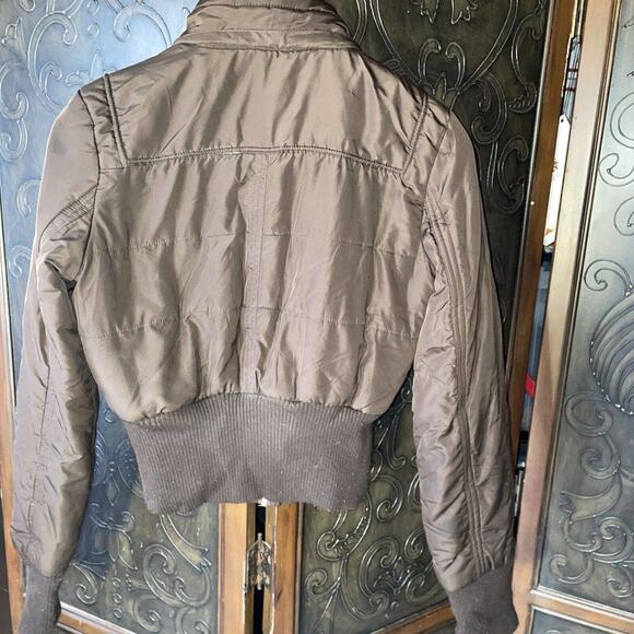 Rosio Brown 100% Polyester Fitted Women's Jacket / Coat Size M Made in USA - Picture 3 of 4